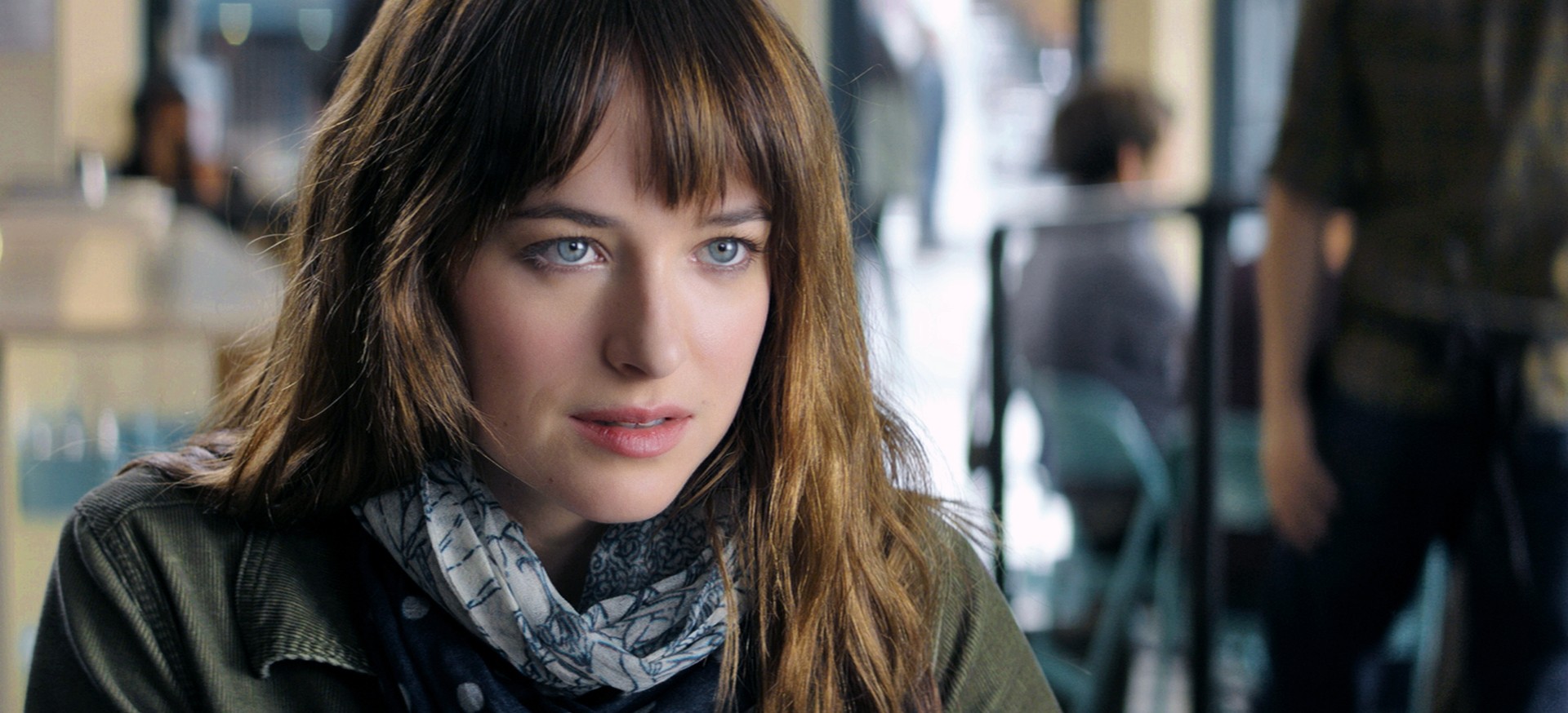 Dakota Johnson stars as Anastasia Steele in Fifty Shades of Grey (2015)