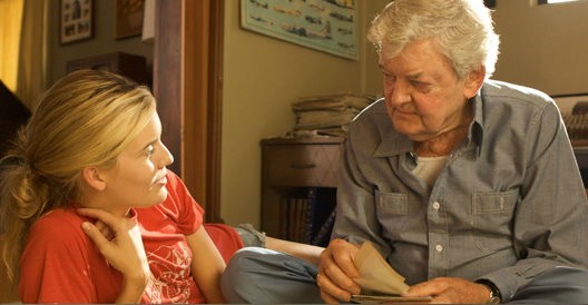 Maggie Grace (stars as Sophie Conway) and Hal Holbrook in New Films Cinema's Flying Lessons (2012)