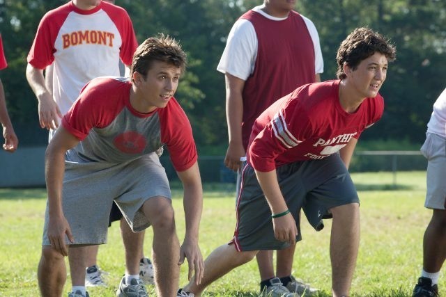 Kenny Wormald stars as Ren McCormack and Miles Teller stars as Willard in Paramount Pictures' Footloose (2011)