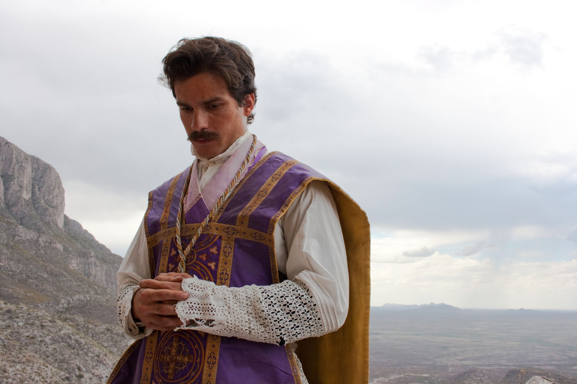 Santiago Cabrera stars as Father Vega in ARC Entertainment's For Greater Glory (2012). Photo credit by Hana Matsumoto.