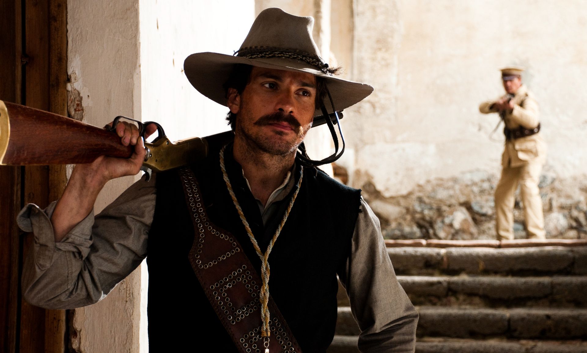 Santiago Cabrera stars as Father Vega in ARC Entertainment's For Greater Glory (2012). Photo credit by Hana Matsumoto.