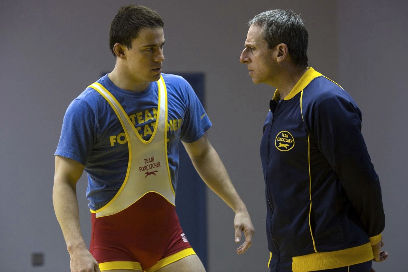 Channing Tatum stars as Mark Schultz and Steve Carell stars as John du Pont in Sony Pictures Classics' Foxcatcher (2014)