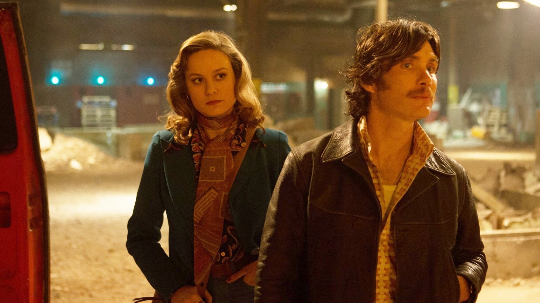 Brie Larson stars as Justine and Cillian Murphy stars as Chris in A24's Free Fire (2017)