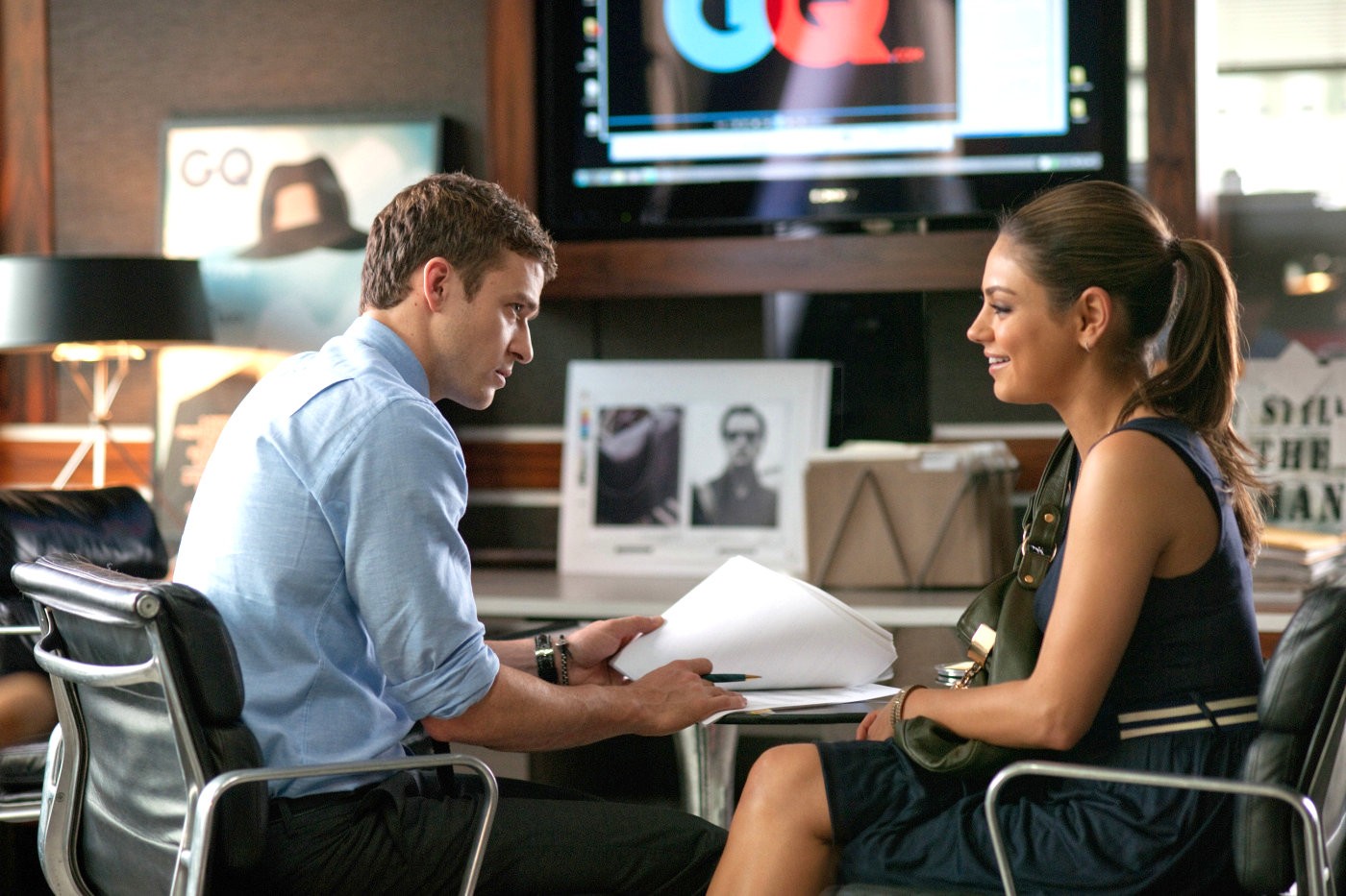 Mila Kunis stars as Jamie and Justin Timberlake stars as Dylan in Screen Gems' Friends with Benefits (2011)