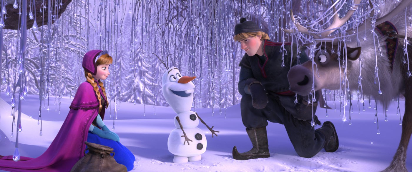 Anna, Olaf and Kristoff from Walt Disney Pictures' Frozen (2013)
