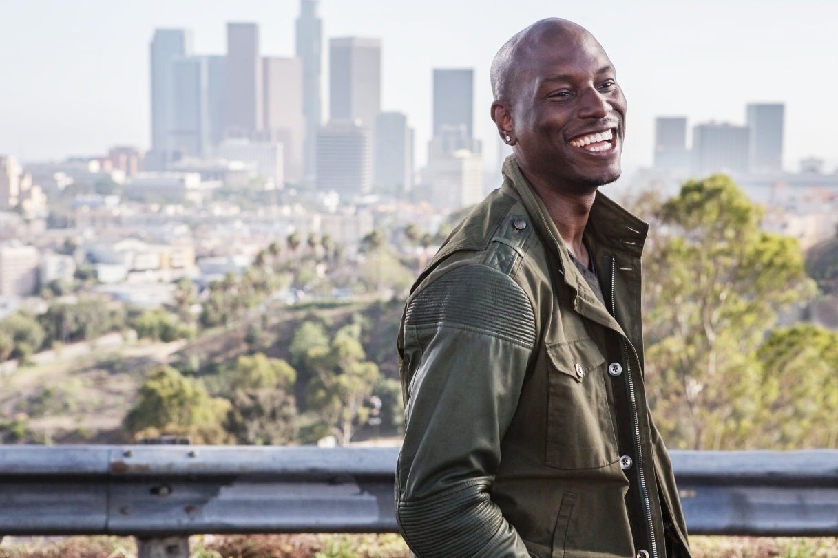 Tyrese Gibson stars as Roman Pearce in Universal Pictures' Furious 7 (2015). Photo credit by Scott Garfield.
