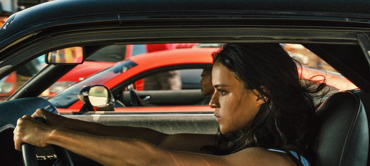 Michelle Rodriguez stars as Letty in Universal Pictures' Furious 7 (2015). Photo credit by Scott Garfield.