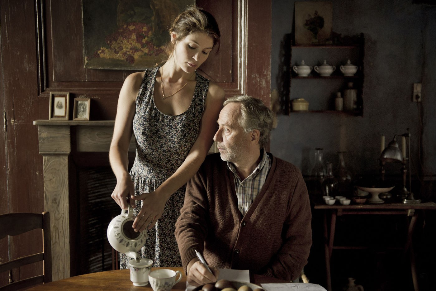 Gemma Arterton (stars as Gemma Bovery) and Fabrice Luchini in Music Box Films' Gemma Bovery (2015)