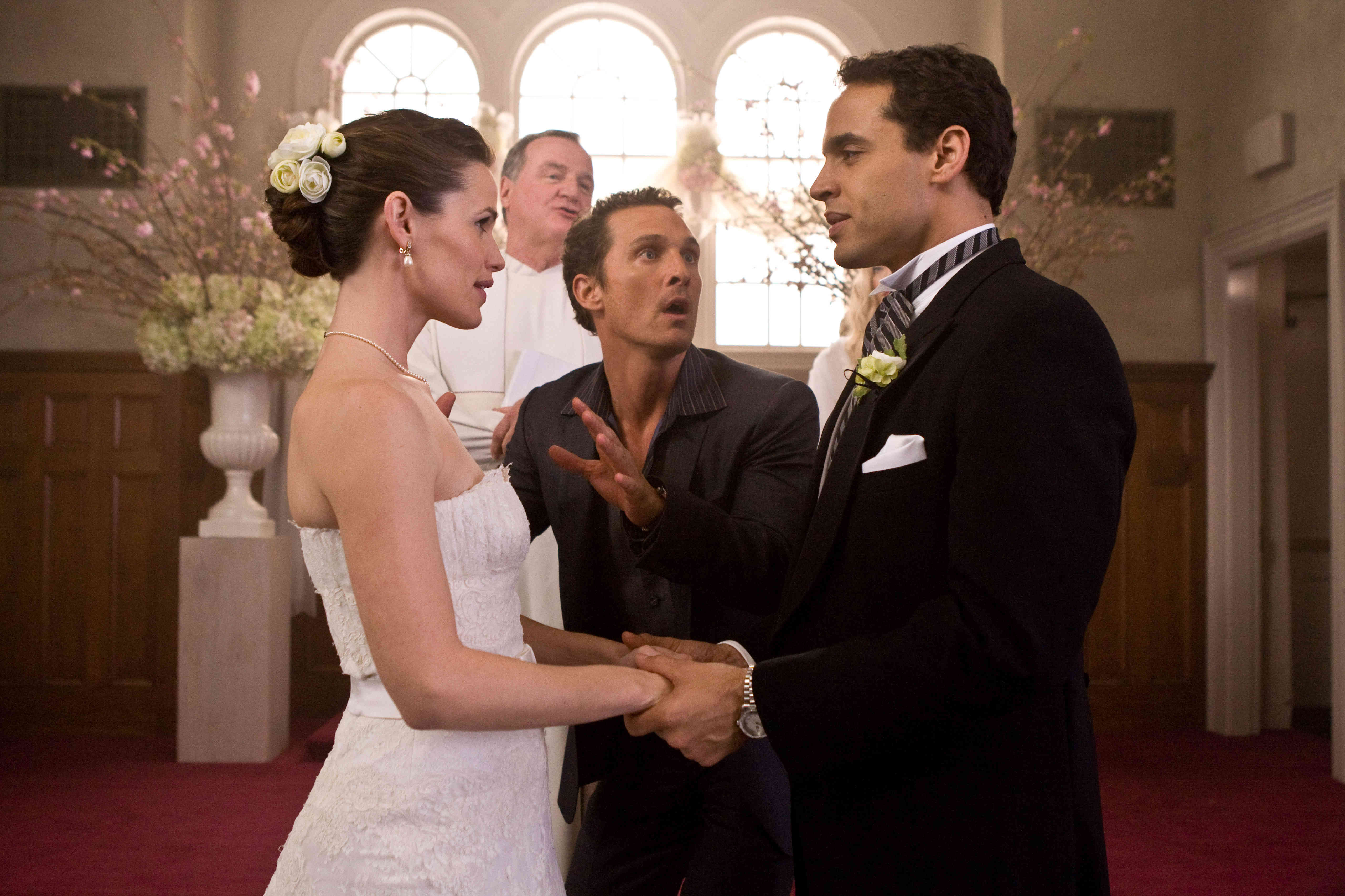 Jennifer Garner, Matthew McConaughey and Daniel Sunjata in New Line Cinema's Ghosts of Girlfriends Past (2009). Photo credit by Ron Batzdorff.