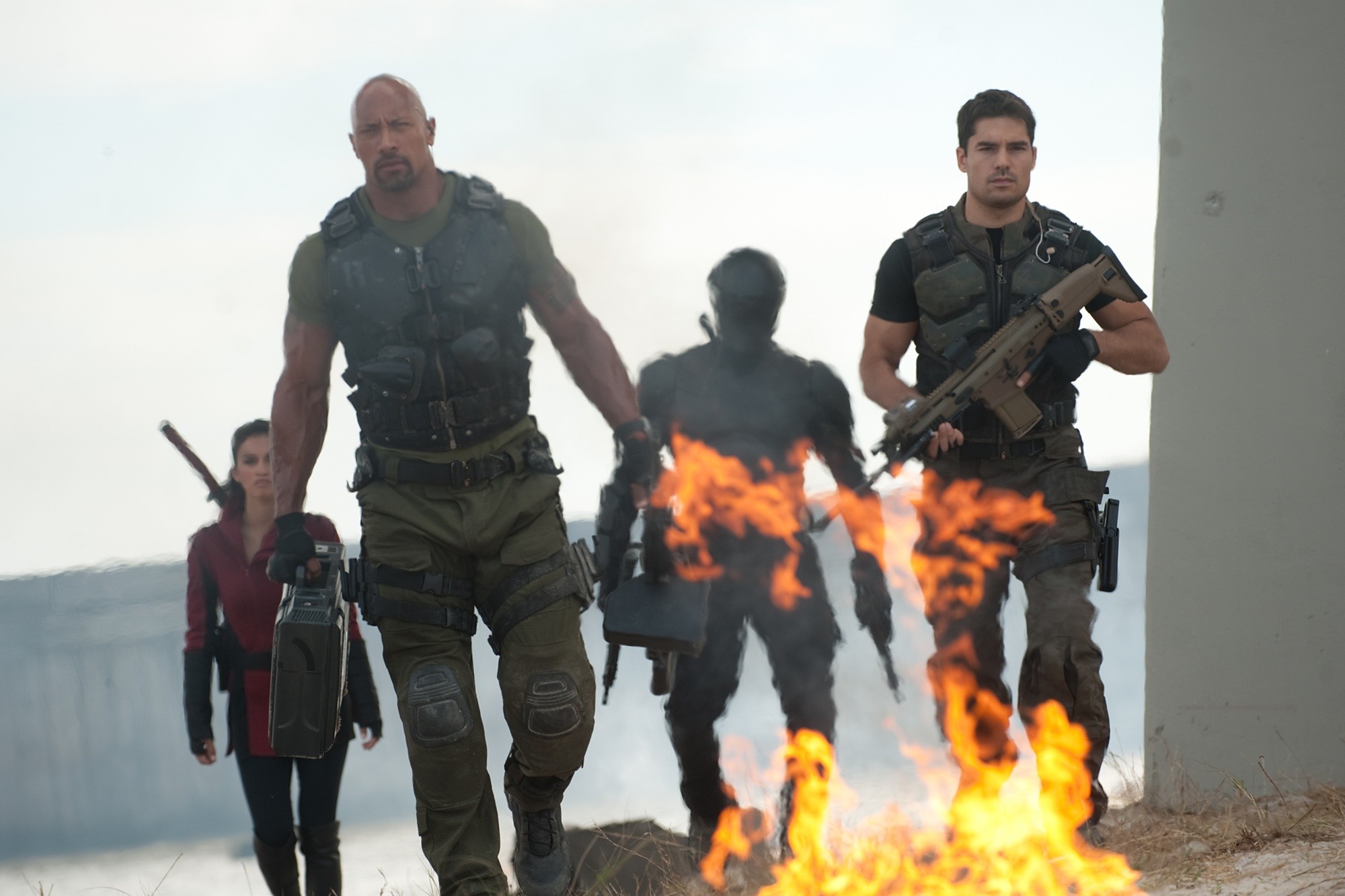 Adrianne Palicki, The Rock, Ray Park and D.J. Cotrona in Paramount Pictures' G.I. Joe: Retaliation (2013)