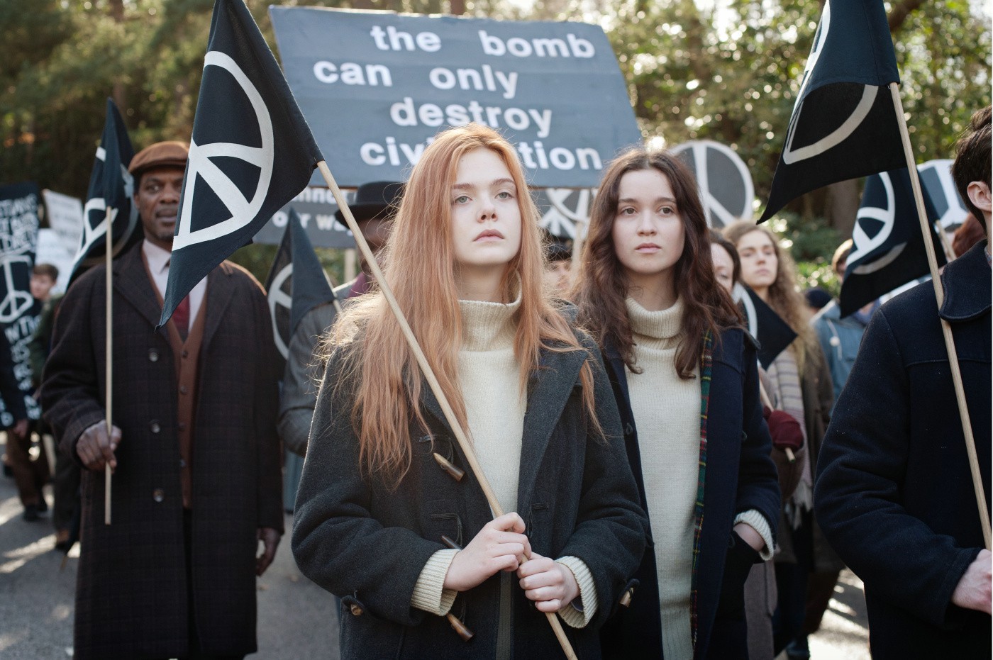 Elle Fanning stars as Ginger and Alice Englert stars as Rosa in A24's Ginger and Rosa (2013)