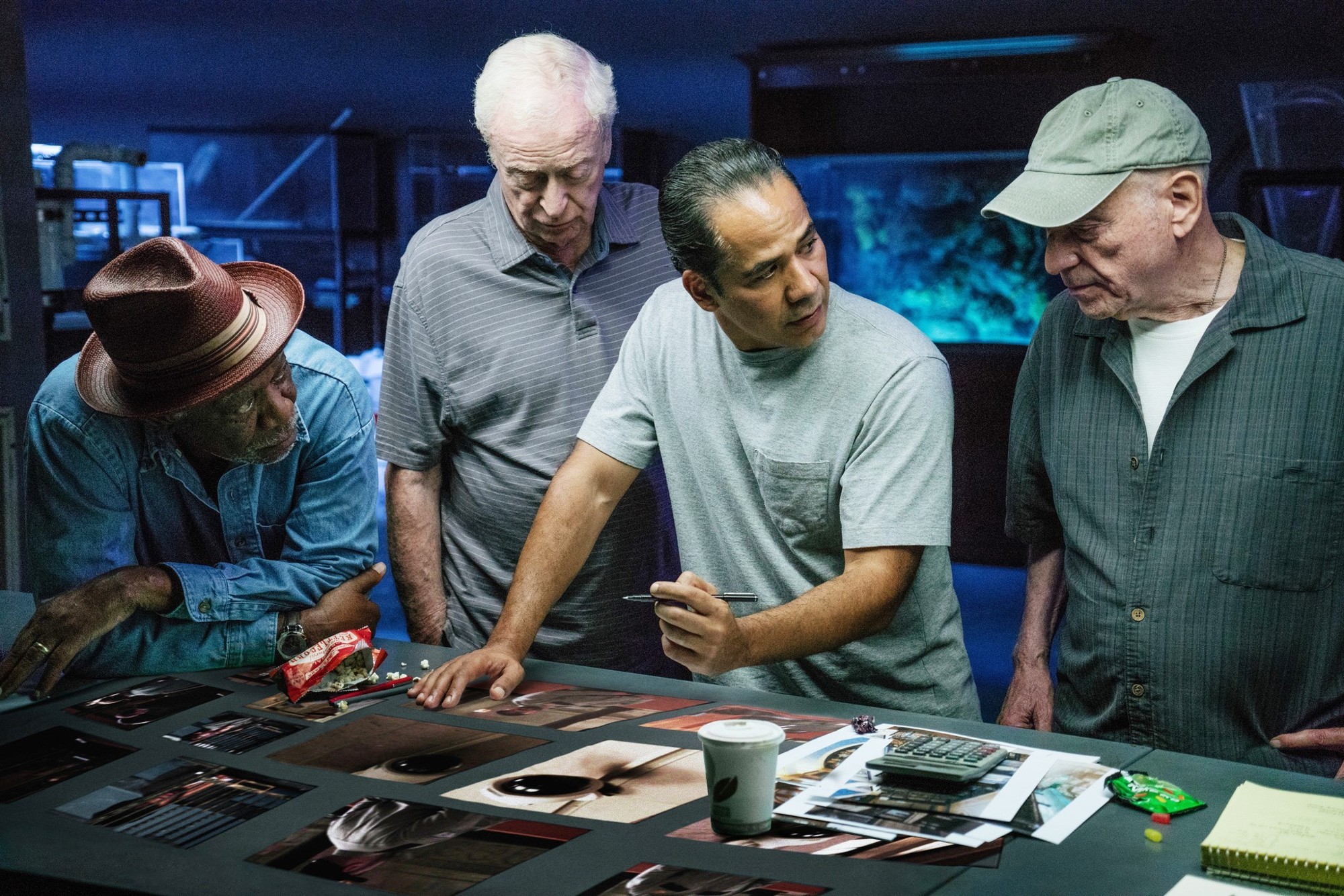 Morgan Freeman, Michael Caine, John Ortiz and Alan Arkin in Warner Bros. Pictures' Going in Style (2017)