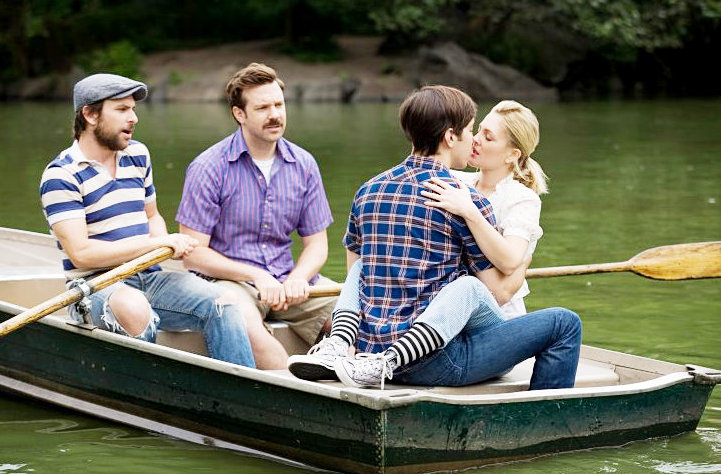 Charlie Day, Jason Sudeikis, Justin Long, Drew Barrymore in Warner Bros. Pictures' Going the Distance (2010)