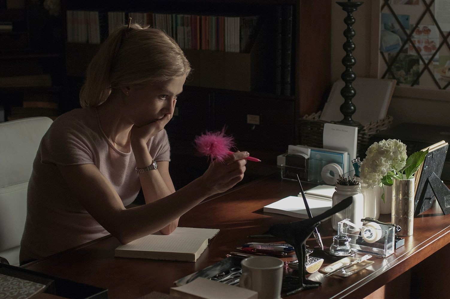 Rosamund Pike stars as Amy Dunne in 20th Century Fox's Gone Girl (2014)