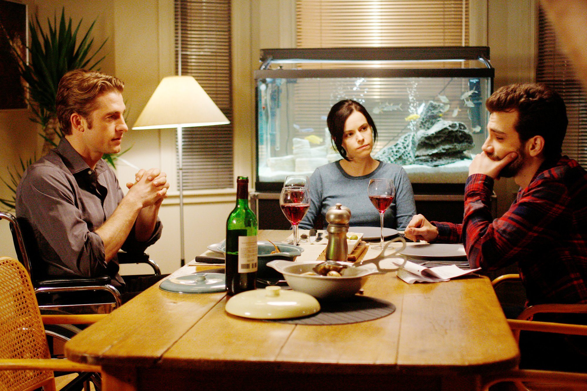 Scott Speedman, Emily Hampshire and Jay Baruchel in Magnolia Pictures' Good Neighbors (2011)