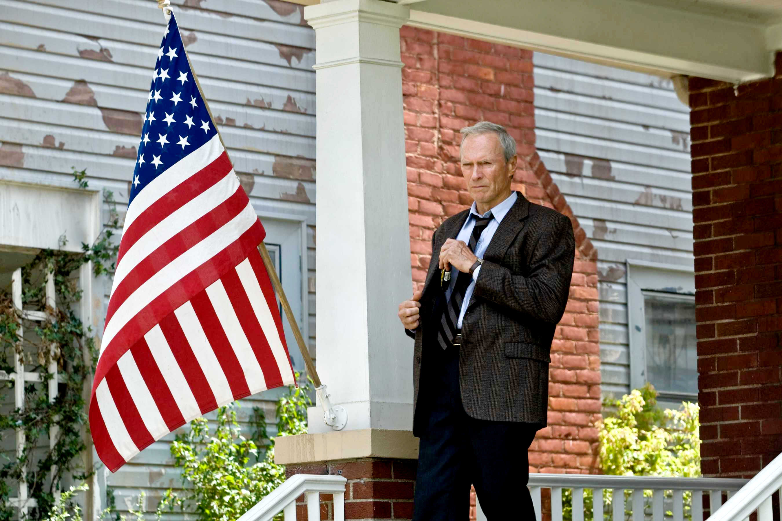 Clint Eastwood stars as Walt Kowalski in Warner Bros. Pictures' Gran Torino (2008). Photo credit by Anthony Michael Rivetti.