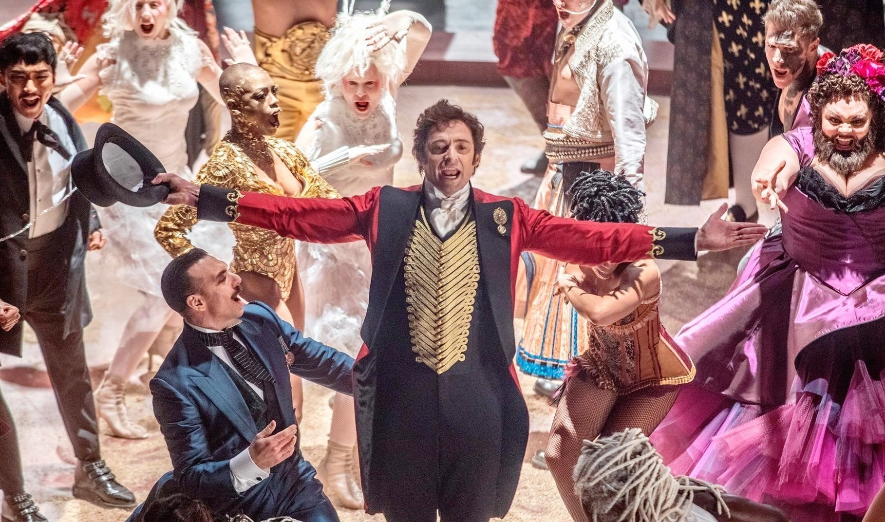 Hugh Jackman stars as P.T. Barnum in 20th Century Fox's The Greatest Showman (2017)