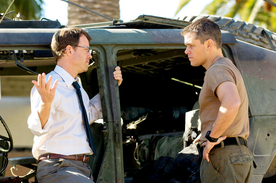 Greg Kinnear stars as Clark Poundstone and Matt Damon stars as Roy Miller in Universal Pictures' Green Zone (2010)