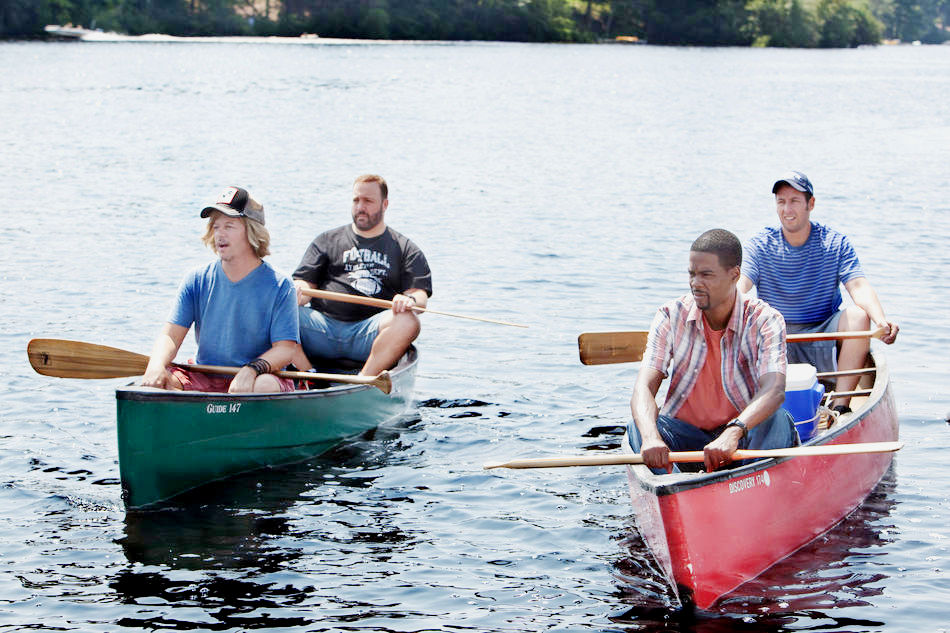 David Spade, Kevin James, Adam Sandler and Chris Rock in Columbia Pictures' Grown Ups (2010)