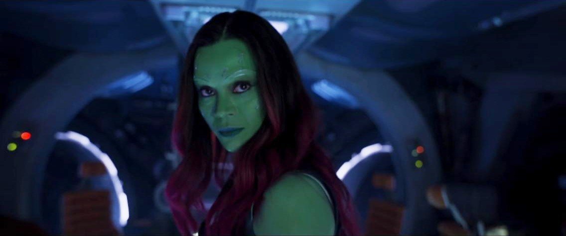 Zoe Saldana stars as Gamora in Walt Disney Pictures' Guardians of the Galaxy Vol. 2 (2017)