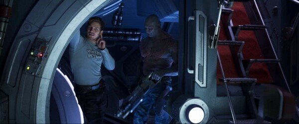 Chris Pratt stars as Peter Quill/Star-Lord and Dave Bautista stars as Drax in Walt Disney Pictures' Guardians of the Galaxy Vol. 2 (2017)