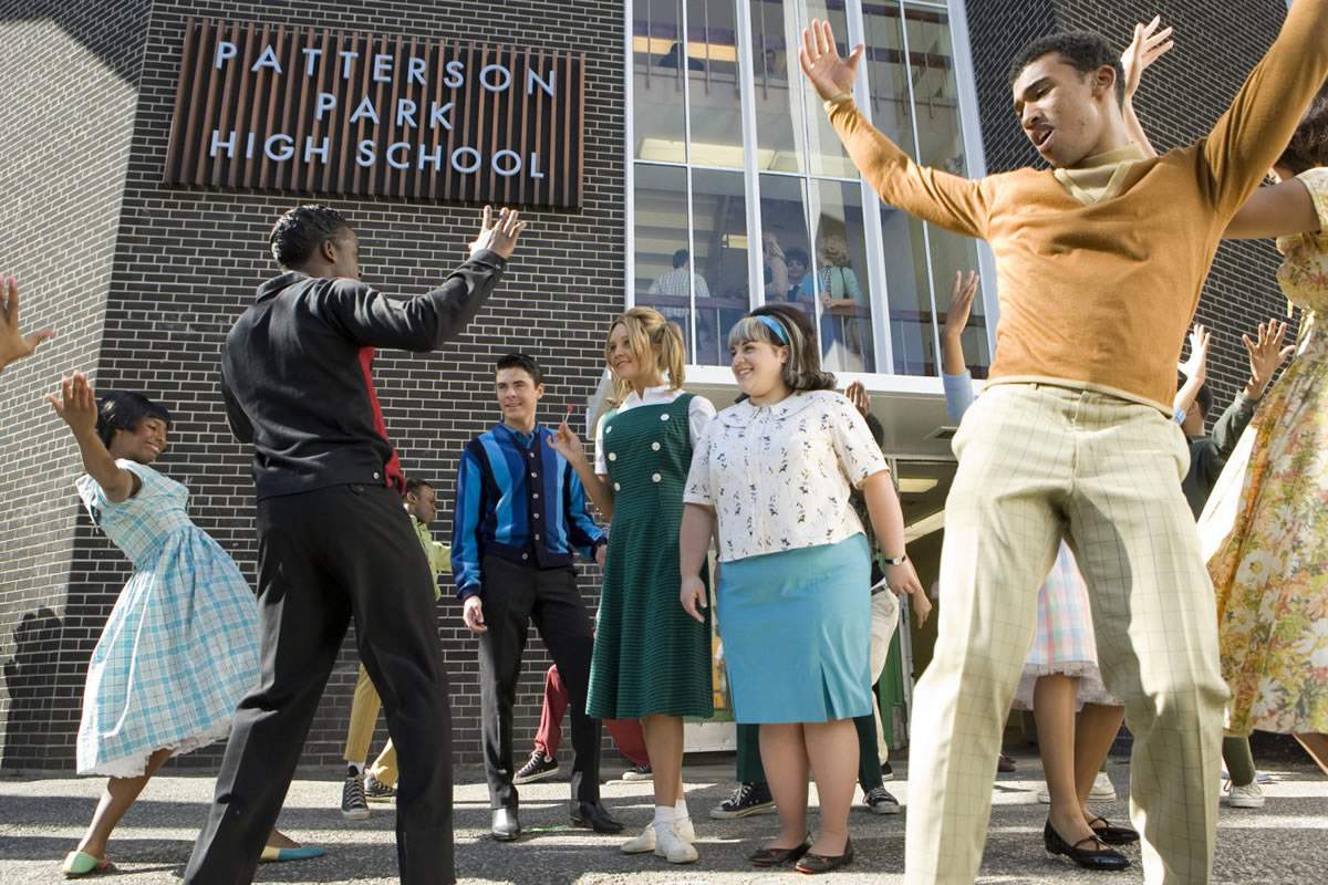 Elijah Kelley, Zac Efron, Amanda Bynes and Nikki Blonsky in New Line Cinema's Hairspray (2007)