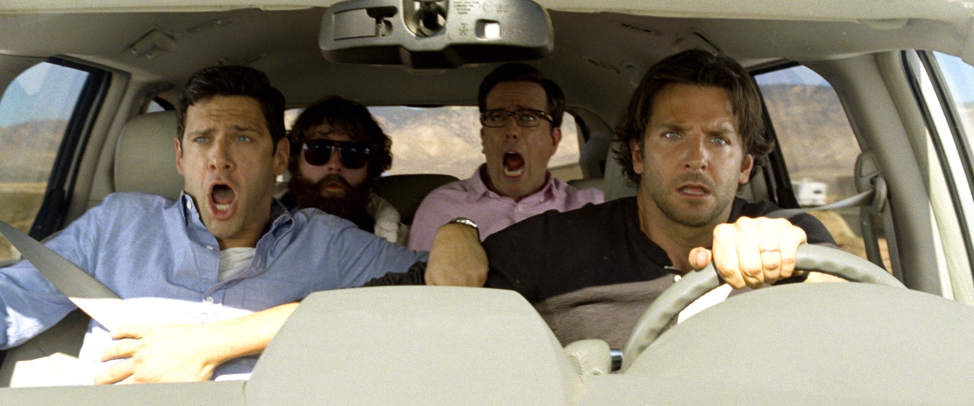 Justin Bartha, Zach Galifianakis, Ed Helms and Bradley Cooper in Warner Bros. Pictures' The Hangover Part III (2013)