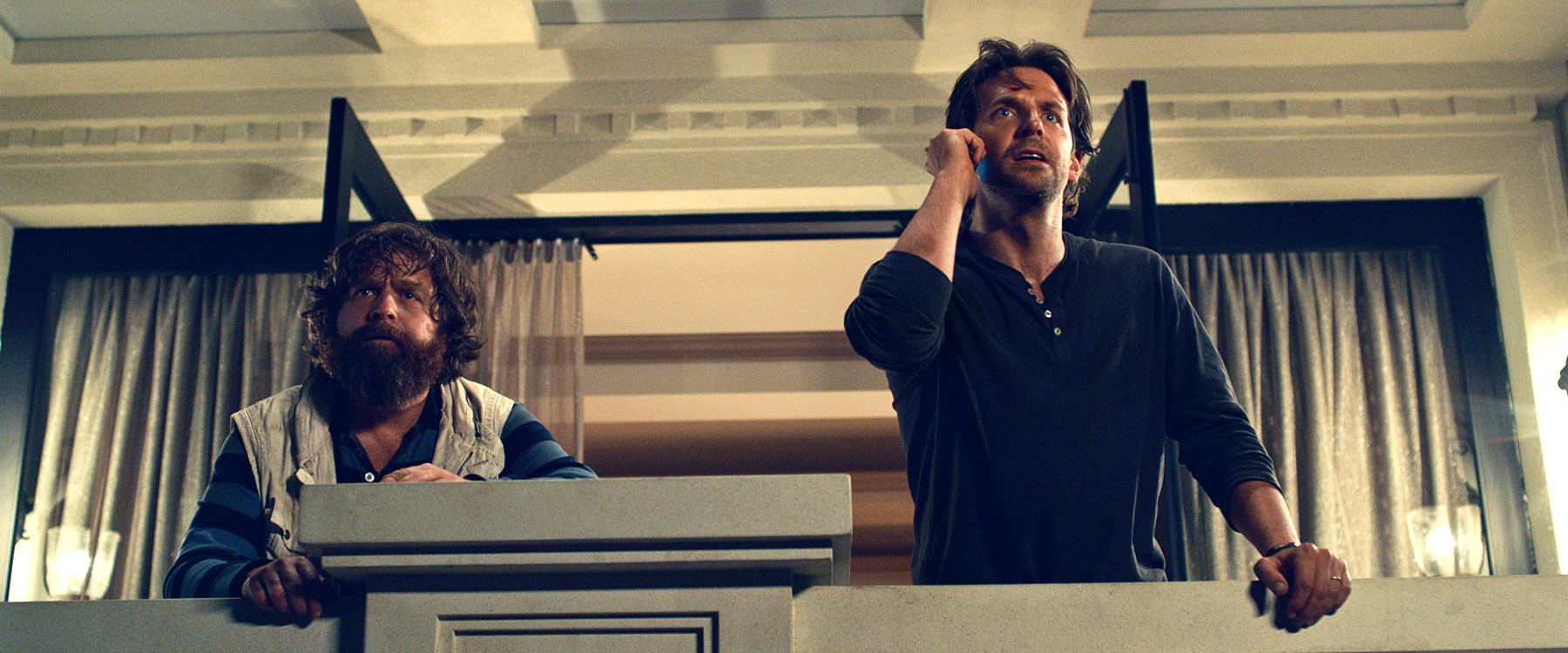Zach Galifianakis stars as Alan and Bradley Cooper stars as Phil in Warner Bros. Pictures' The Hangover Part III (2013)