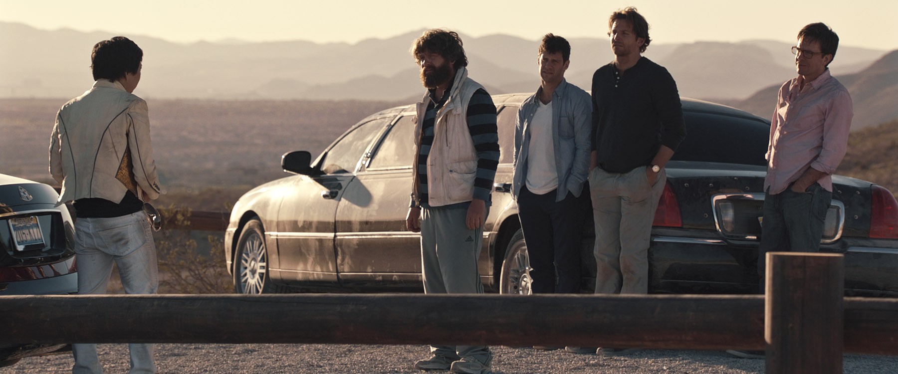 Ken Jeong, Zach Galifianakis, Justin Bartha, Bradley Cooper and Ed Helms in Warner Bros. Pictures' The Hangover Part III (2013)