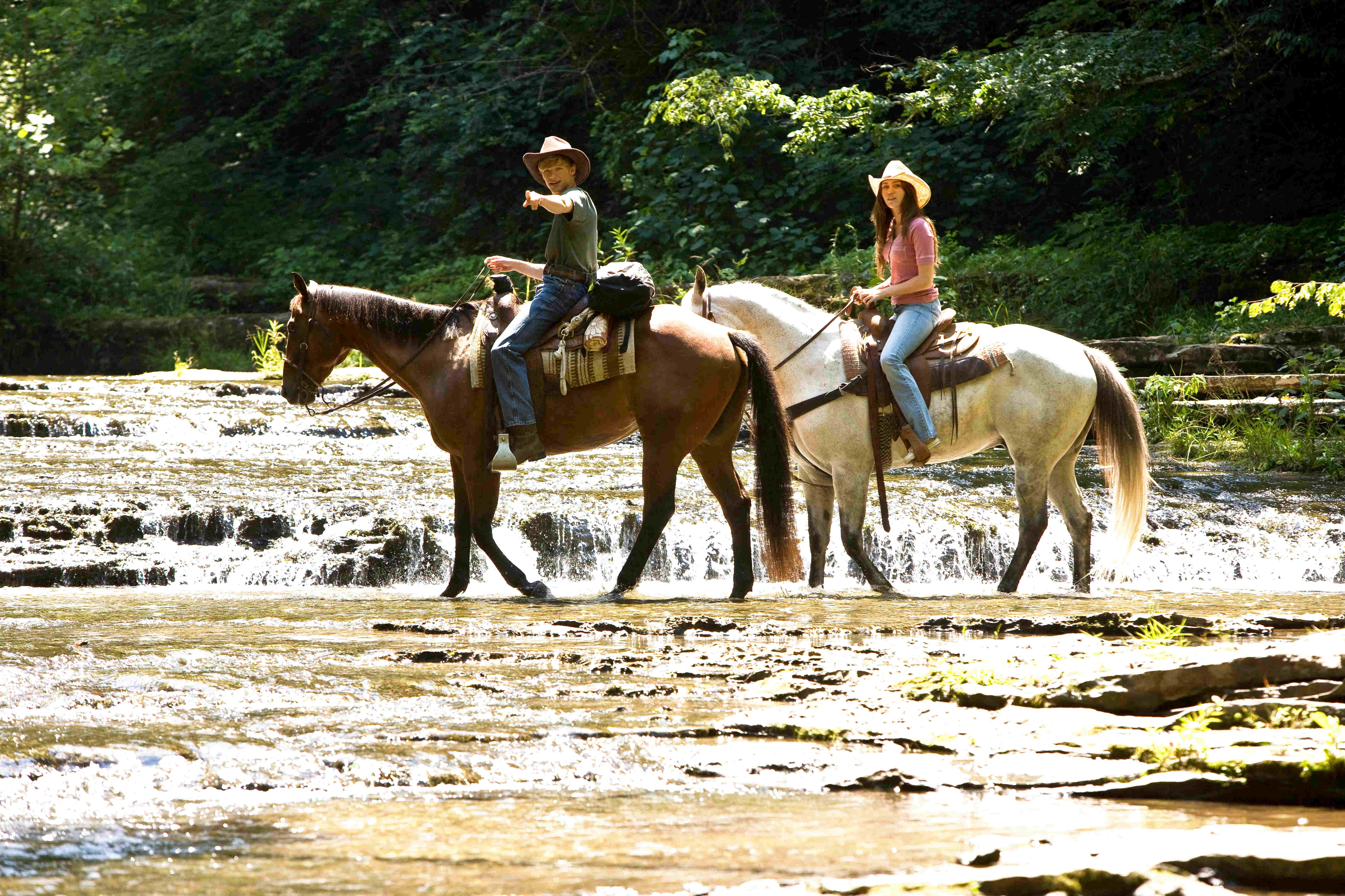 Lucas Till stars as Travis Brody and Miley Cyrus stars as Hannah Montana / Miley Stewart in Walt Disney Pictures' Hannah Montana: The Movie (2009). Photo credit by Sam Emerson.