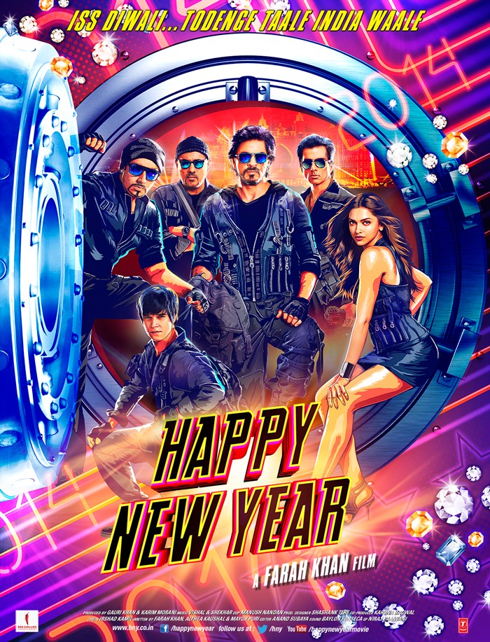 Poster of Red Chillies Entertainment's Happy New Year (2014)
