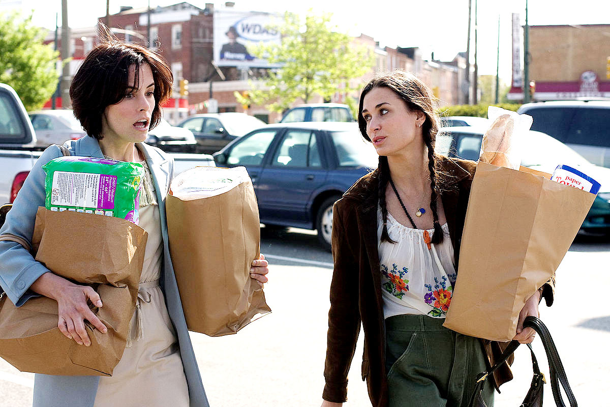 Parker Posey stars as Jayne and Demi Moore stars as Laura in Roadside Attractions' Happy Tears (2010). Photo credit by John Baer.