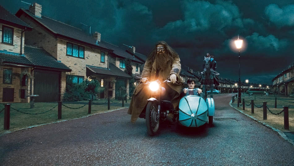 Daniel Radcliffe stars as Harry Potter and Robbie Coltrane stars as Rubeus Hagrid in Warner Bros. Pictures' Harry Potter and the Deathly Hallows: Part I (2010)