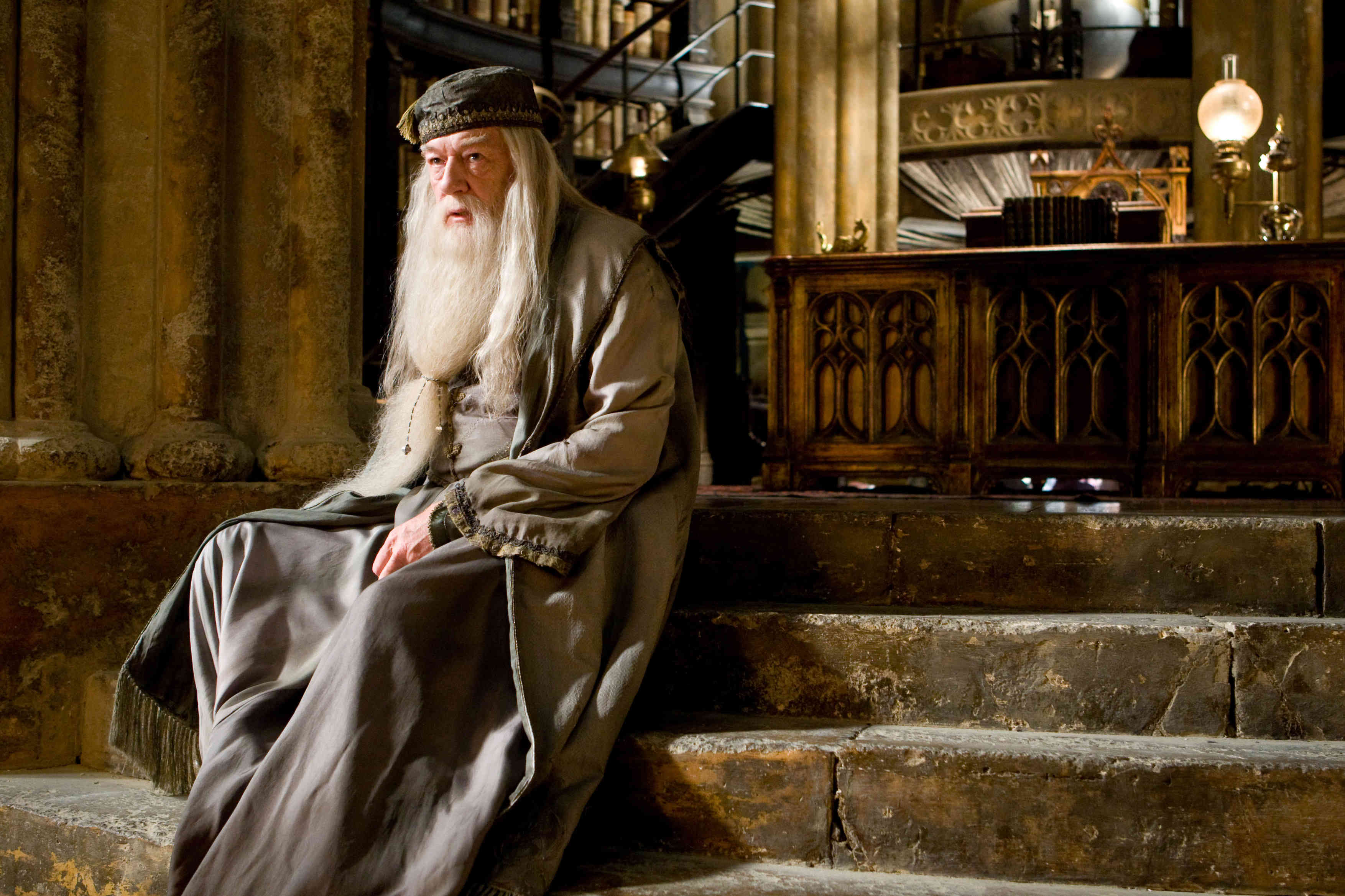 Michael Gambon stars as Albus Dumbledore in Warner Bros Pictures' Harry Potter and the Half-Blood Prince (2009)