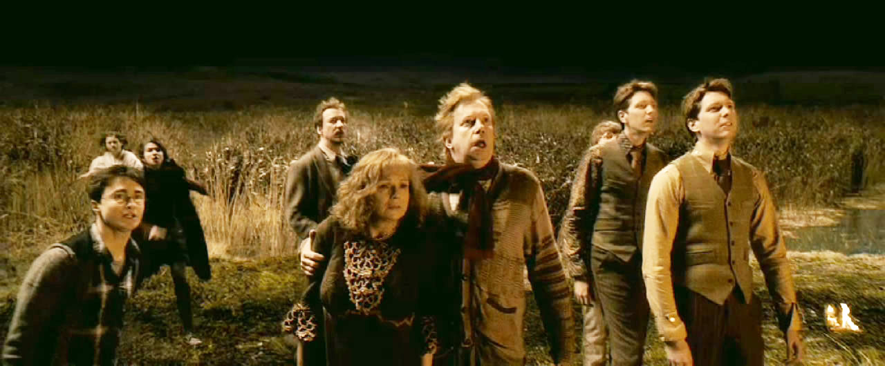 Daniel Radcliffe, David Thewlis, Julie Walters, Mark Williams, James Phelps and Oliver Phelps in Warner Bros Pictures' Harry Potter and the Half-Blood Prince (2009)