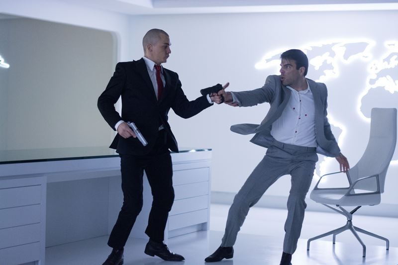 Rupert Friend stars as Agent 47 and Zachary Quinto stars as John Smith in 20th Century Fox's Hitman: Agent 47 (2015)