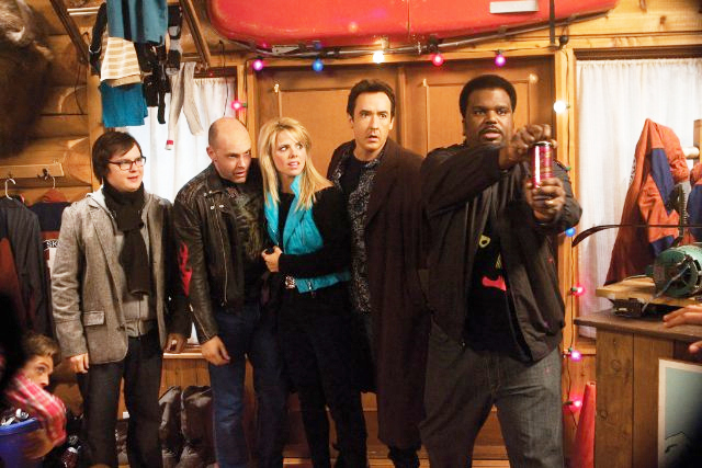 Clark Duke, Rob Corddry, Collette Wolfe, John Cusack and Craig Robinson in MGM's Hot Tub Time Machine (2010)