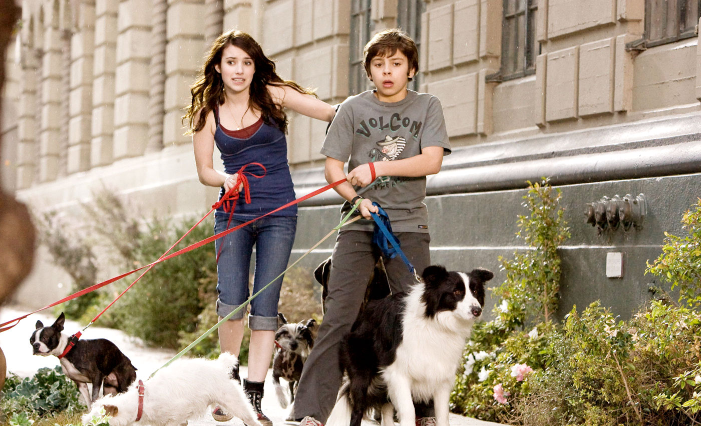 Emma Roberts stars as Andi and Jake T. Austin stars as Bruce in DreamWorks' Hotel for Dogs (2009)