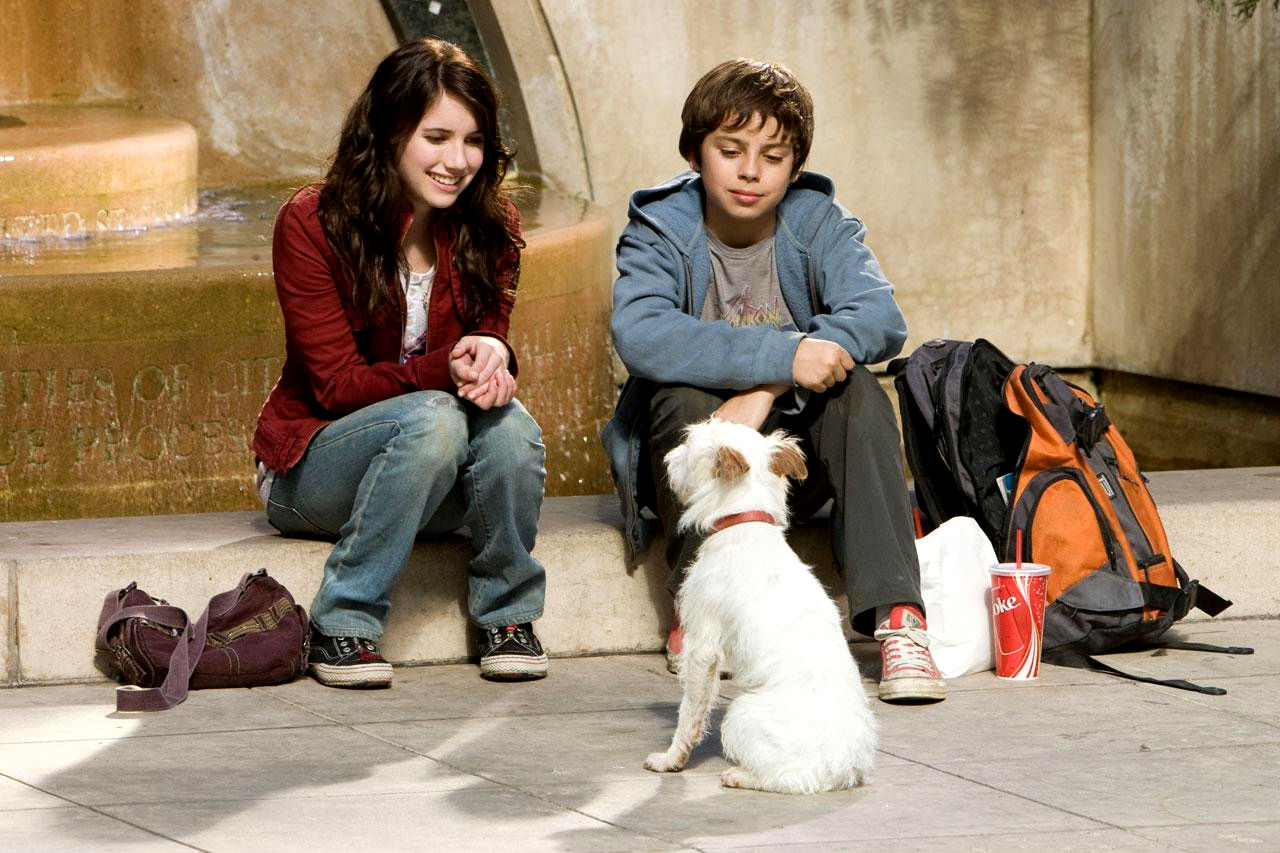 Emma Roberts stars as Andi and Jake T. Austin stars as Bruce in DreamWorks' Hotel for Dogs (2009)