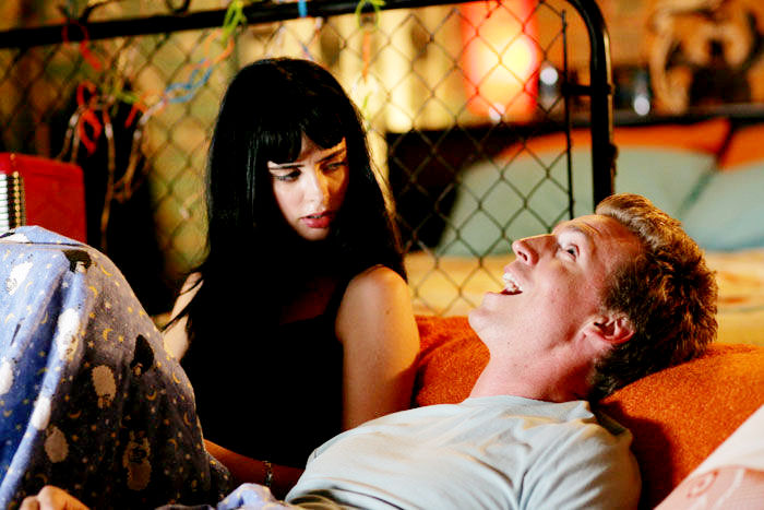 Krysten Ritter stars as Lauren and Josh Meyers stars as Andy in I Lied About Everything Pictures' How to Make Love to a Woman (2009)