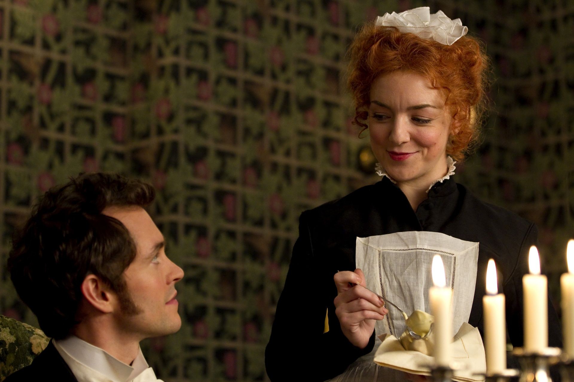 Hugh Dancy stars as Dr. Mortimer Granville and 	Sheridan Smith stars as Molly the Lolly in Sony Pictures Classics' Hysteria (2012). Photo credit by Ricardo Vaz Palma.
