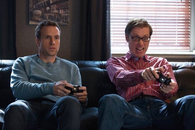 Rafe Spall and Stephen Merchant in Magnolia Pictures' I Give It a Year (2013). Photo credit by Giles Keyte.