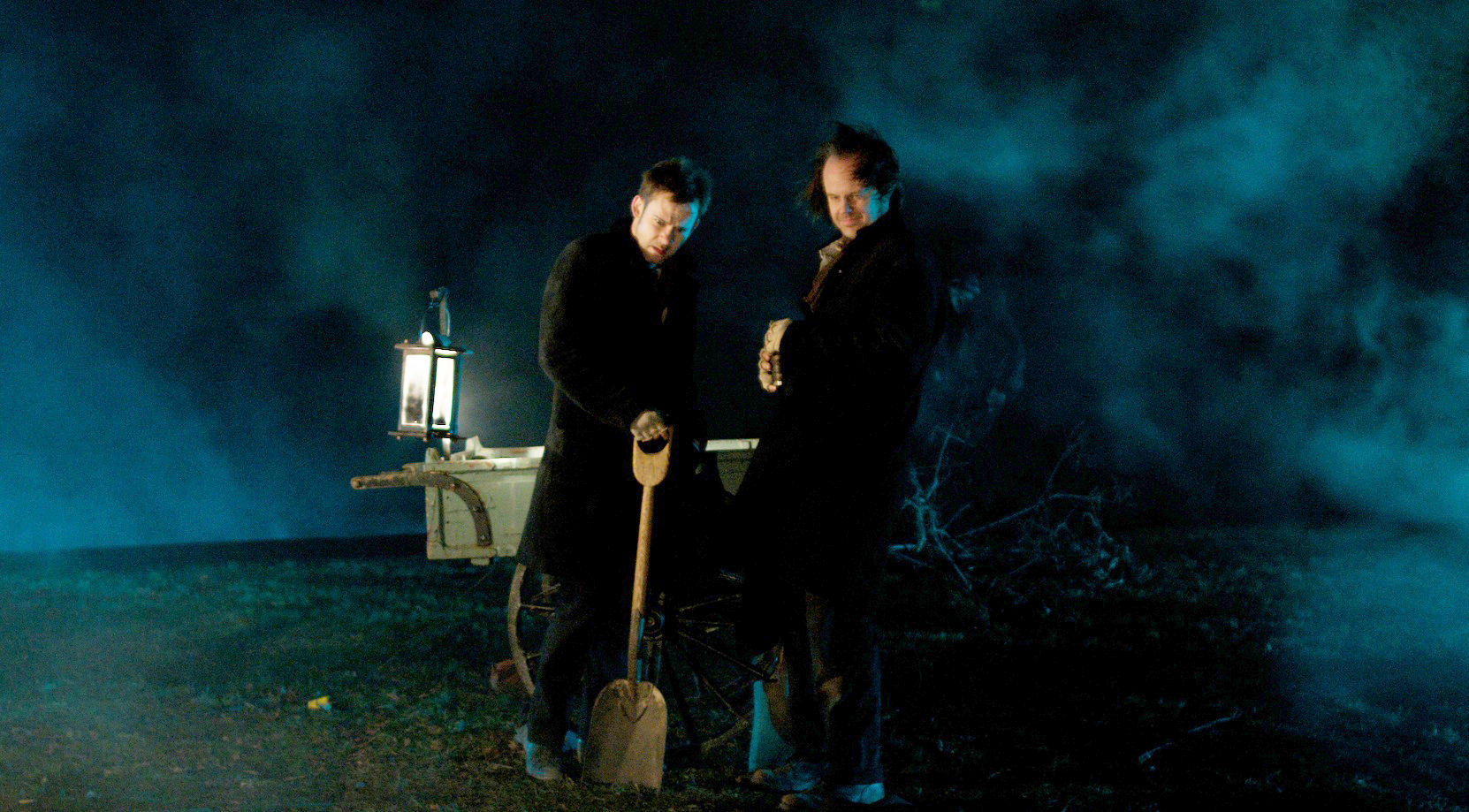 Dominic Monaghan stars as Arthur Blake and Larry Fessenden stars as Willie Grimes in IFC Films' I Sell the Dead (2009)