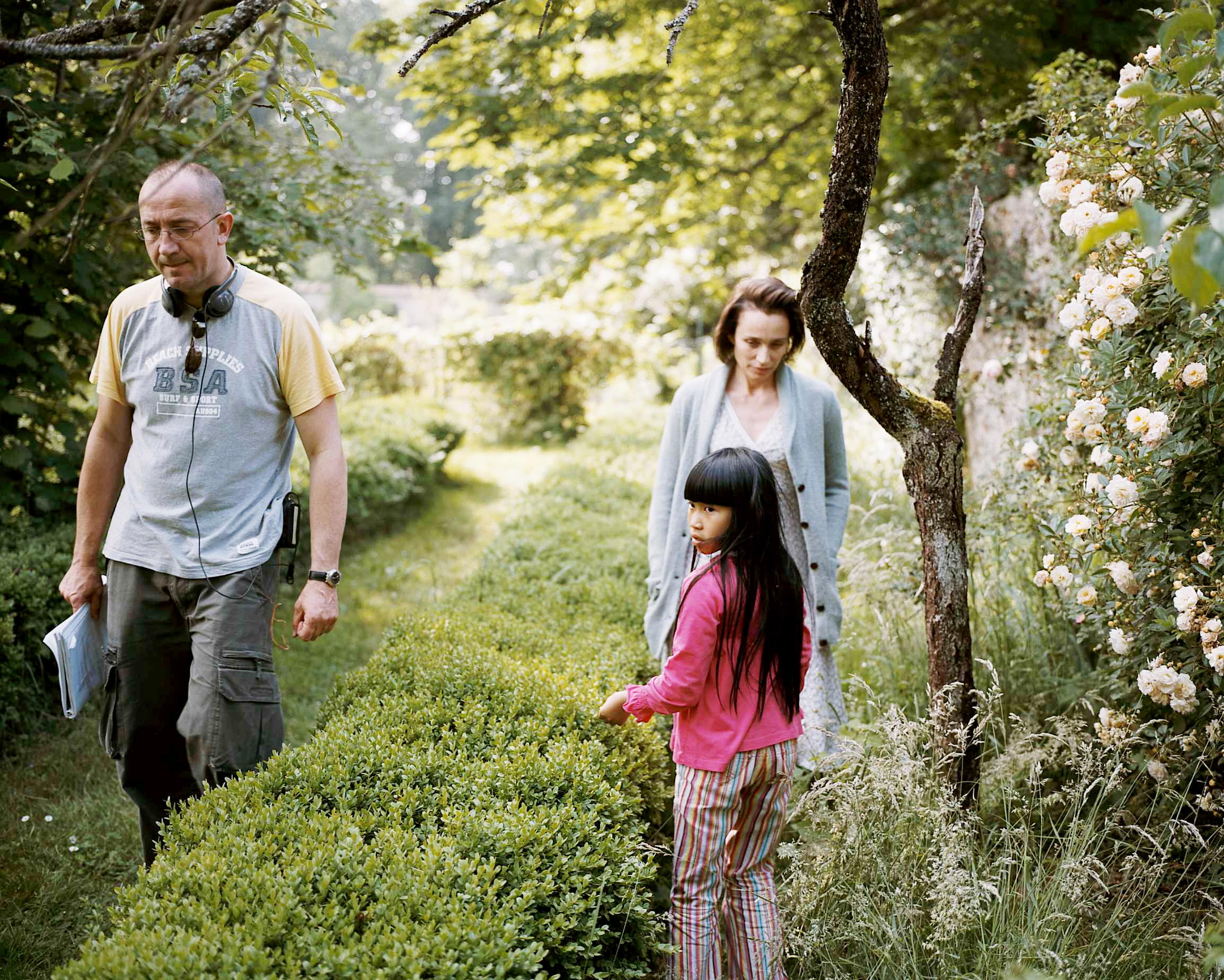 Philippe Claudel, Kristin Scott Thomas and Lise Segur in Sony Pictures Classics' I've Loved You So Long (2008). Photo credit by Thierry Valletoux.