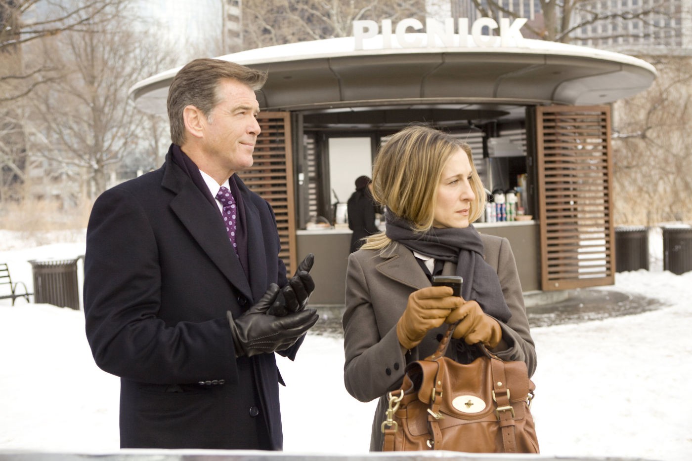 Pierce Brosnan stars as Jack Abelhammer and Sarah Jessica Parker stars as Kate Reddy in The Weinstein Company's I Don't Know How She Does It (2011