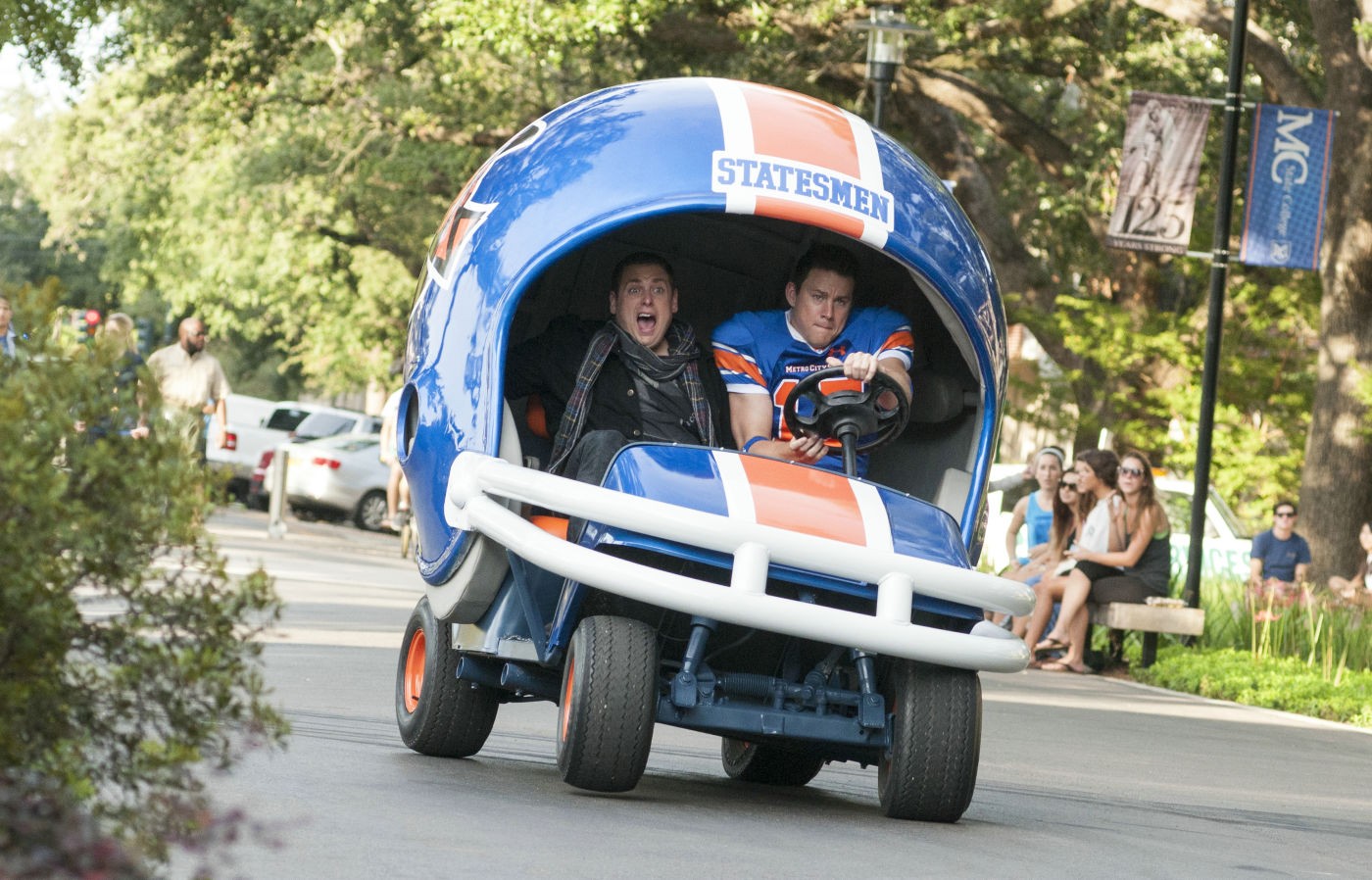 Jonah Hill stars as Schmidt and Channing Tatum stars as Jenko in Columbia Pictures' 22 Jump Street (2014)