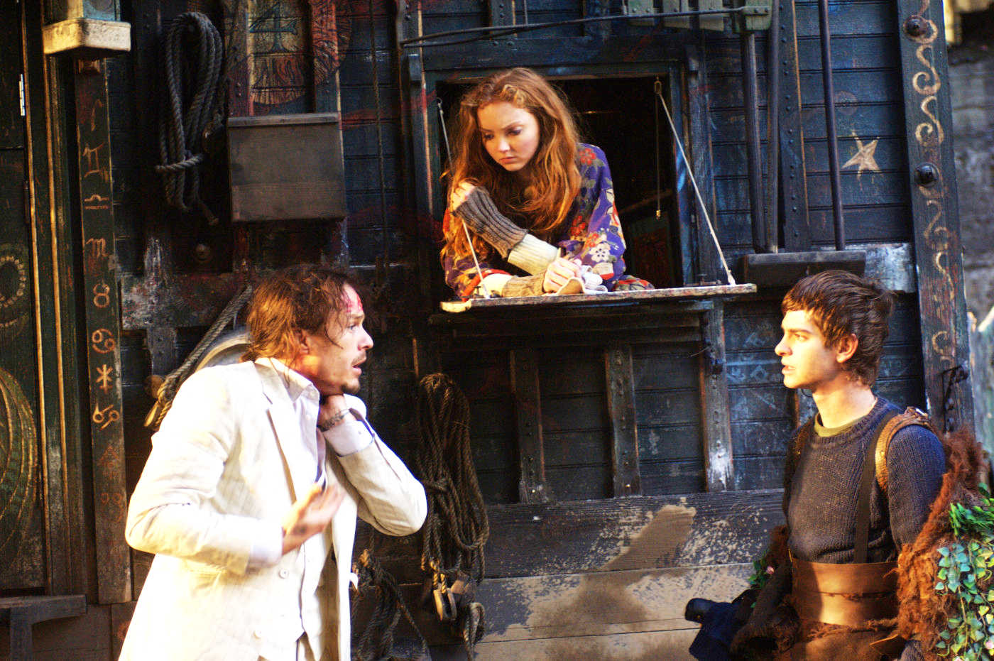 Heath Ledger, Lily Cole and Andrew Garfield in Sony Pictures Classics' The Imaginarium of Doctor Parnassus (2009)