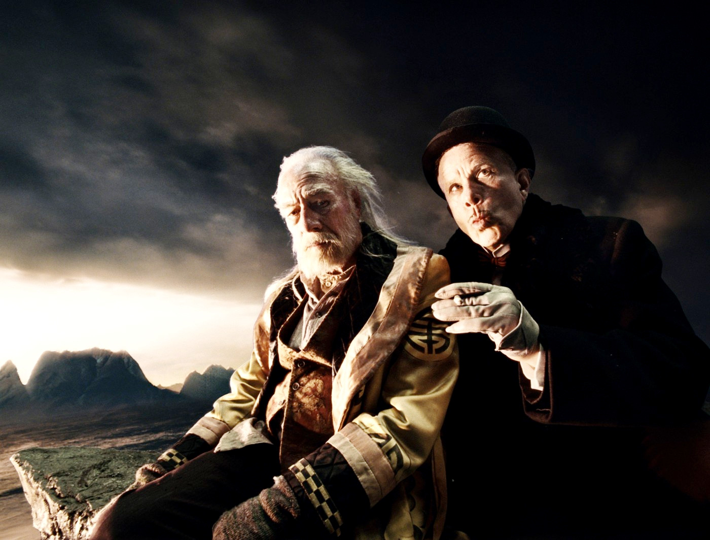 Christopher Plummer stars as Dr. Parnassus and Tom Waits stars as Mr. Nick in Sony Pictures Classics' The Imaginarium of Doctor Parnassus (2009)