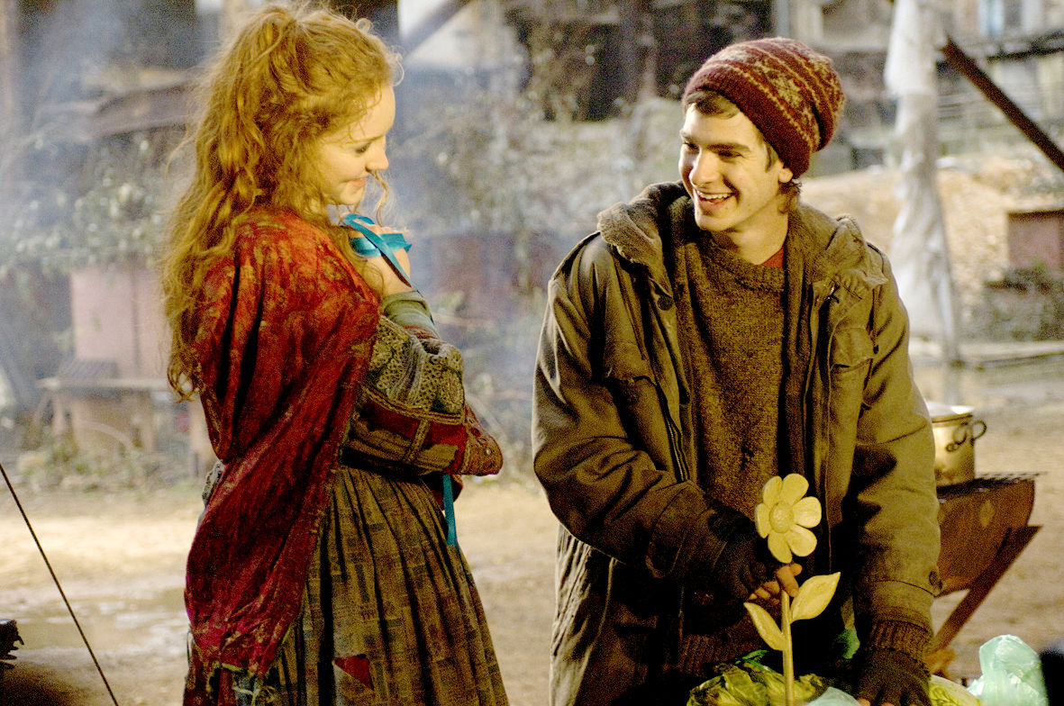 Lily Cole stars as Valentina and Andrew Garfield stars as Anton in Sony Pictures Classics' The Imaginarium of Doctor Parnassus (2009)