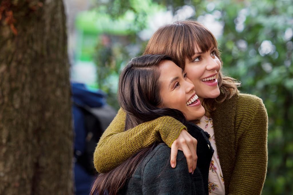 Jessalyn Wanlim stars as Sharla and Katharine McPhee stars as Natalie Russo in ABC's In My Dreams (2014)
